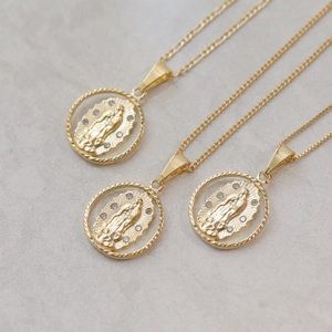Virgin Mary Necklace | 18k Gold Filled
